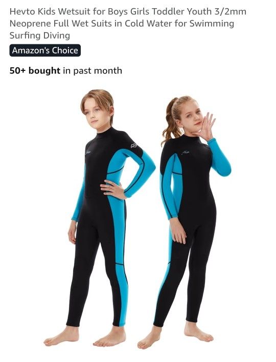 New, KID'S WETSUIT HEVTO 3/2 mm sz 8