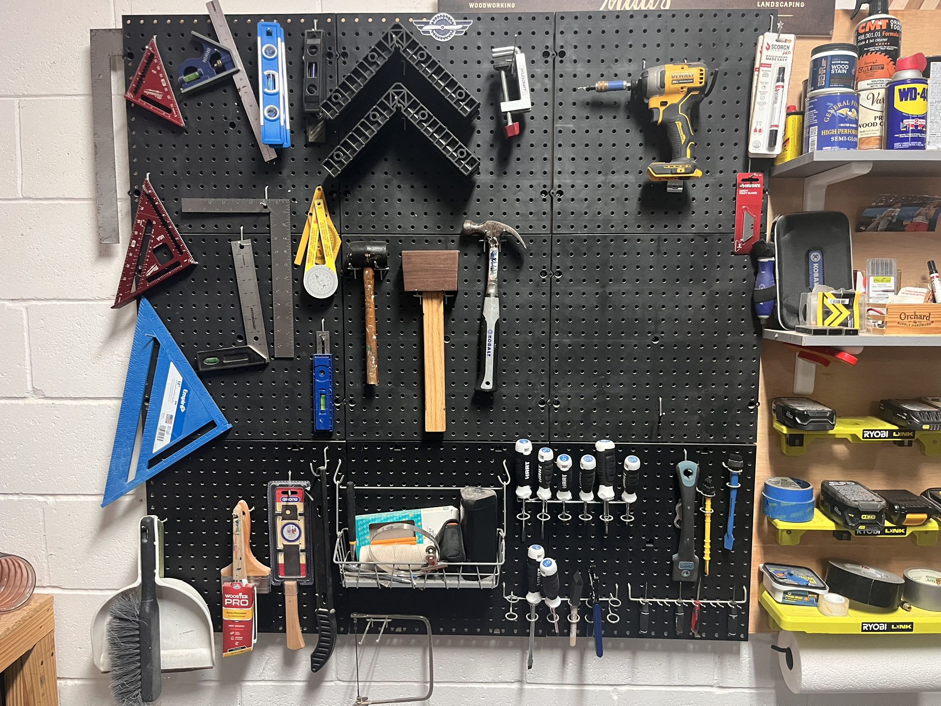 Peg board, Tool Holder, Garage organizer, Woodworking, 