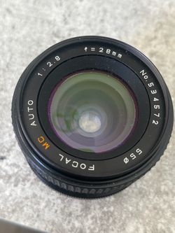 Vintage MC Focal 28mm f/2.8 Camera Lens with Case