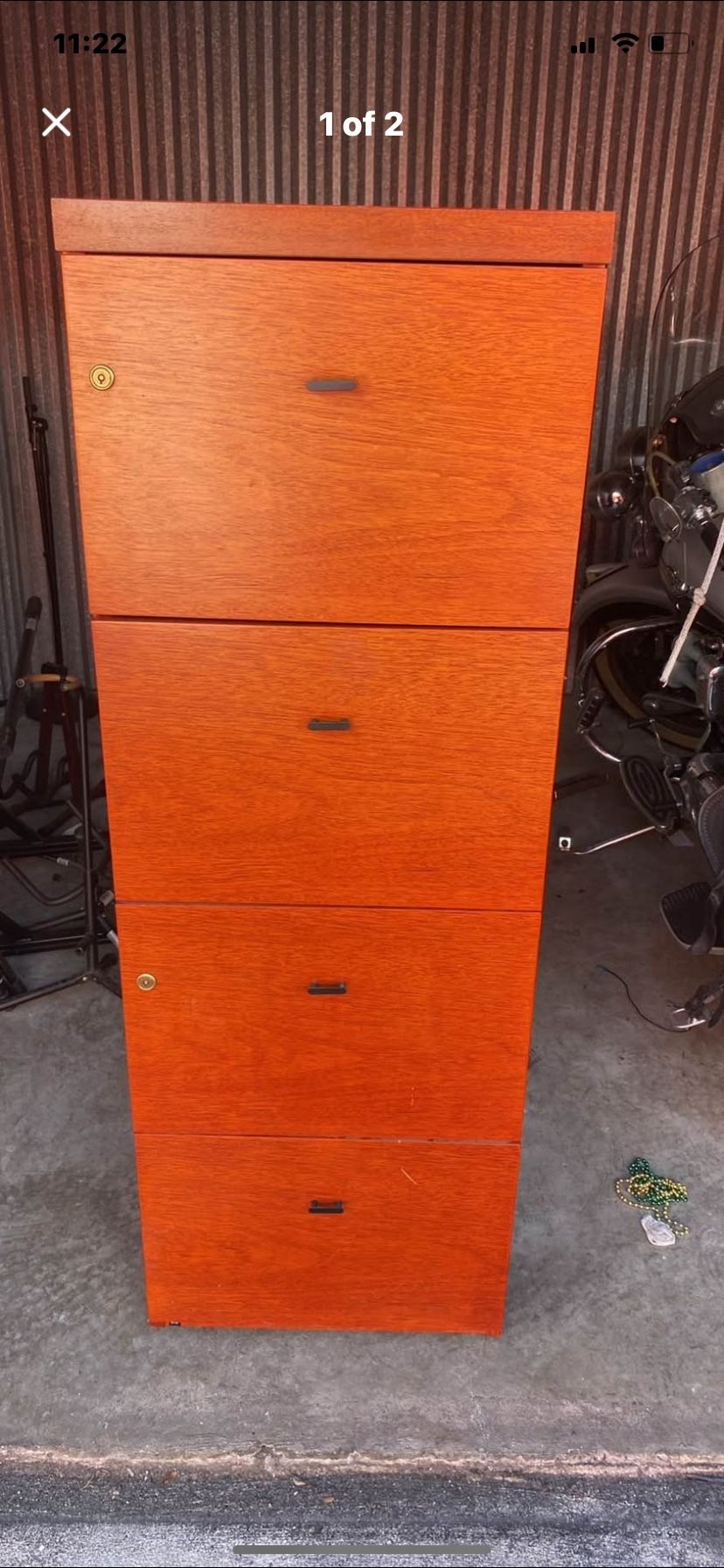 Filing Cabinet And Two Matching Book Shelves