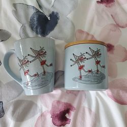 2 Piece Winter Mug And Cookie Jar Set