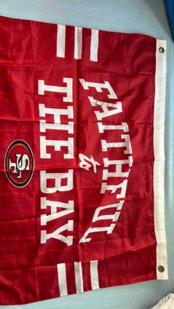 San Francisco 49ers Faithful to the bay signed flag