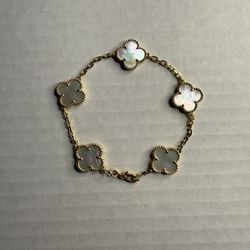 White Mother Of Pearl Van Cleef Bracelet 
