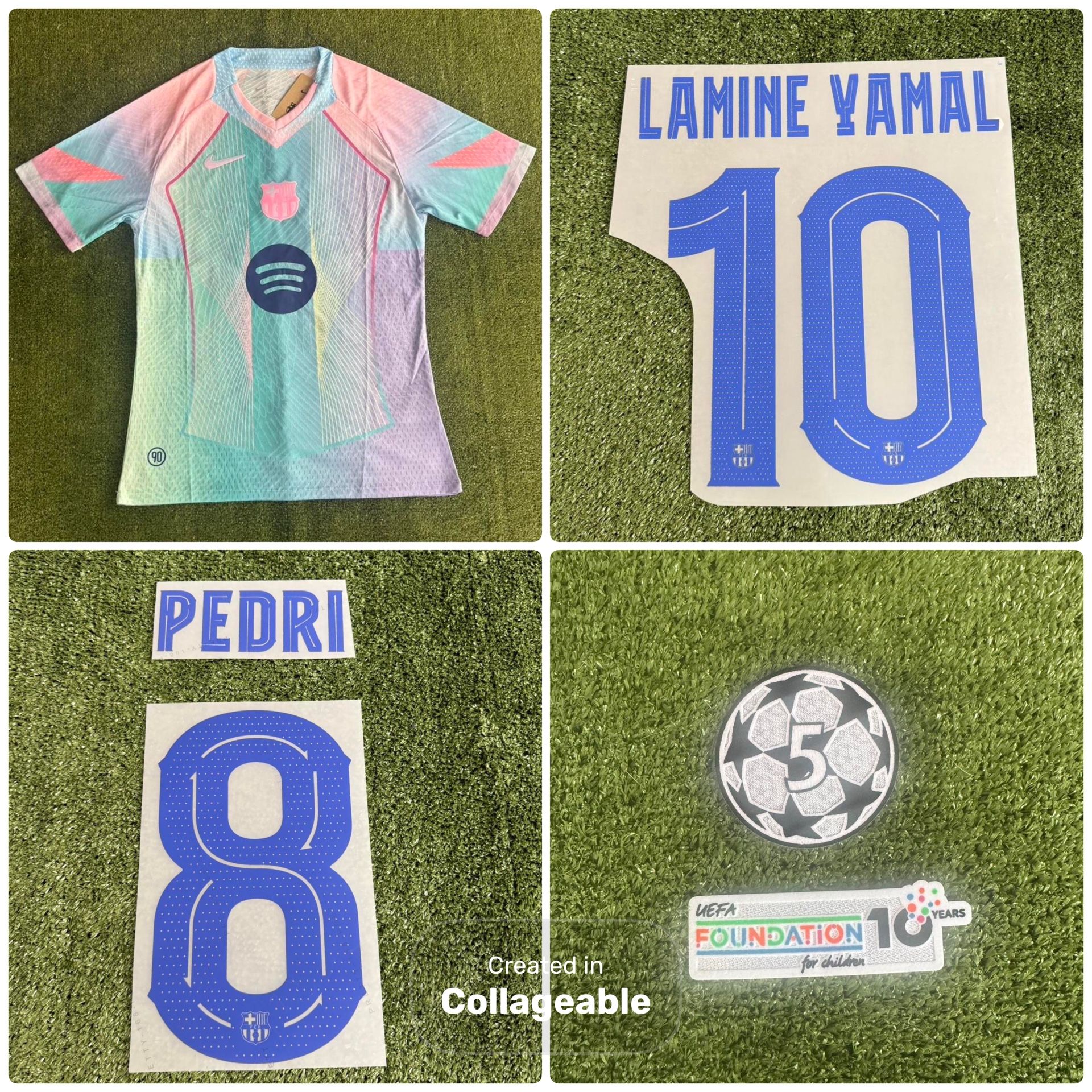 Fc Barcelona Special Edition Jersey Blue / Pink / Purple Player Edition Quality