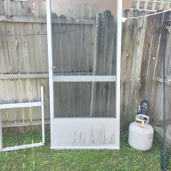 White used Screen Door