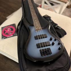 Blue/Black Ibanez Bass Guitar