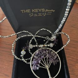 Amethyst Tree Of life  Necklace 