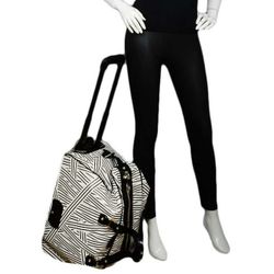 Henri Bendel Disturbed Stripe Coated Canvas Rolling Luggage Duffle Bag for Sale in Las Vegas NV OfferUp