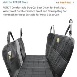 PETKIT Comfortable Dog Car Seat Cover for Back Seat, Waterproof,Durable Scratch Proof and Nonslip Dog Car Hammock for Dogs Suitable for Most 5 Seat Ca