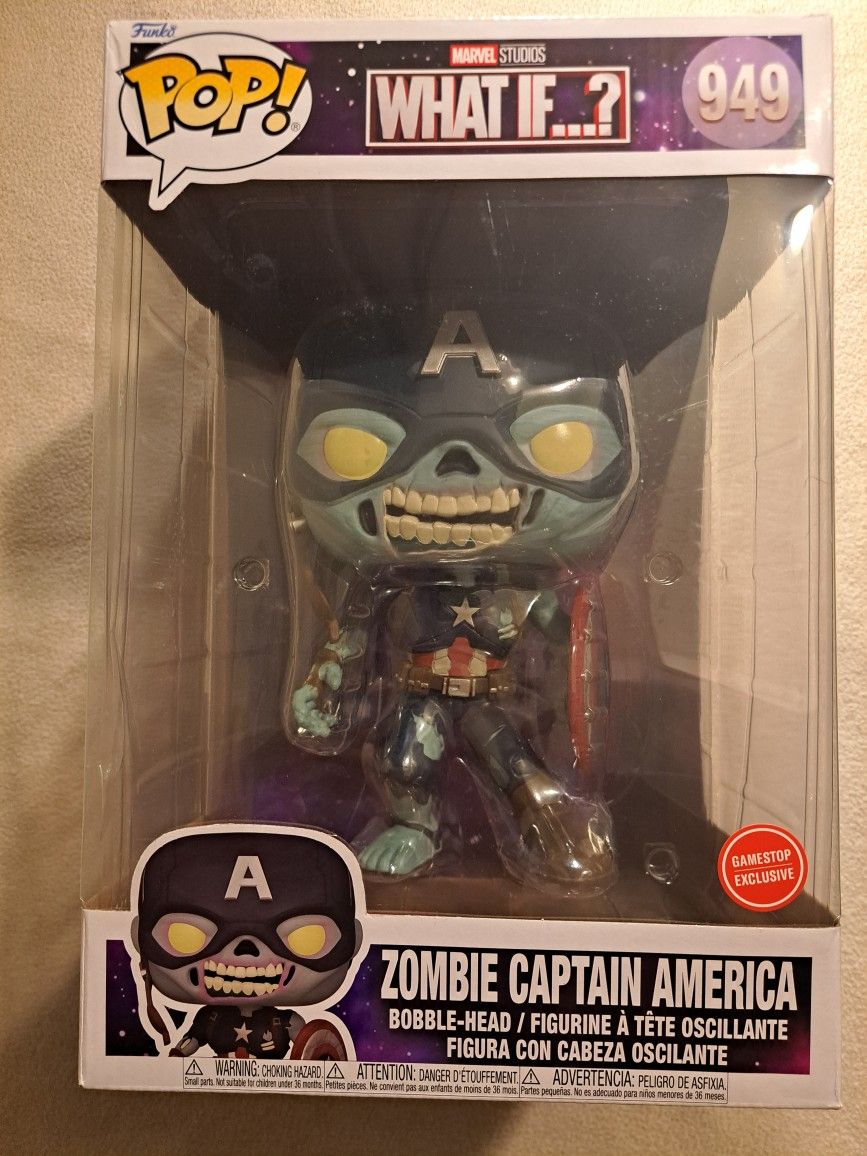 BRAND NEW Funko Pop! 10" Zombie Captain America #949 (GameStop Exclusive)