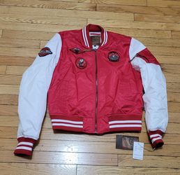Top Gun Bomber Jacket Red and White Size XL Kids