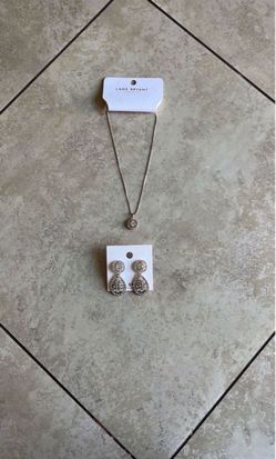 Lane Bryant Women’s Fancy Rhinestone Necklace and Earrings