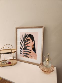 Minimalist Modern Abstract Botanical Art Piece