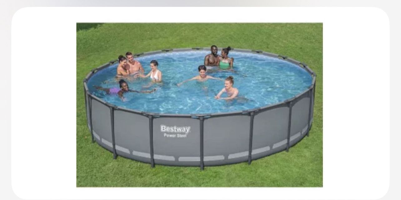 Bestway Power Steel 18' x 48" Round Above Ground Pool Set