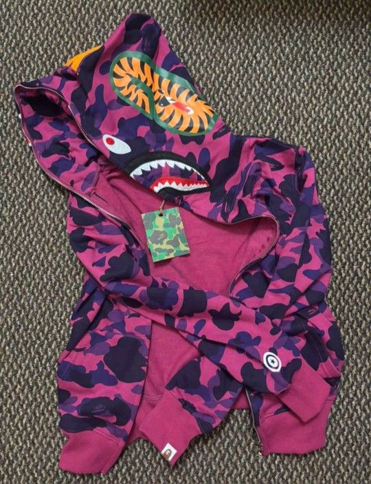 Bape Camouflage Pink/Purple Hoodie