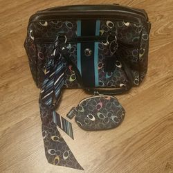 Vintage Coach Purse with Twilly And Coin Purse