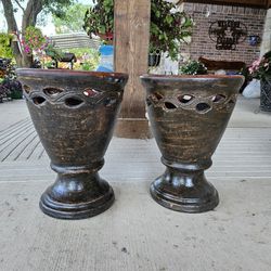 Small Urns Clay Pots, Planters, Plants. Pottery, Talavera $55 cada una