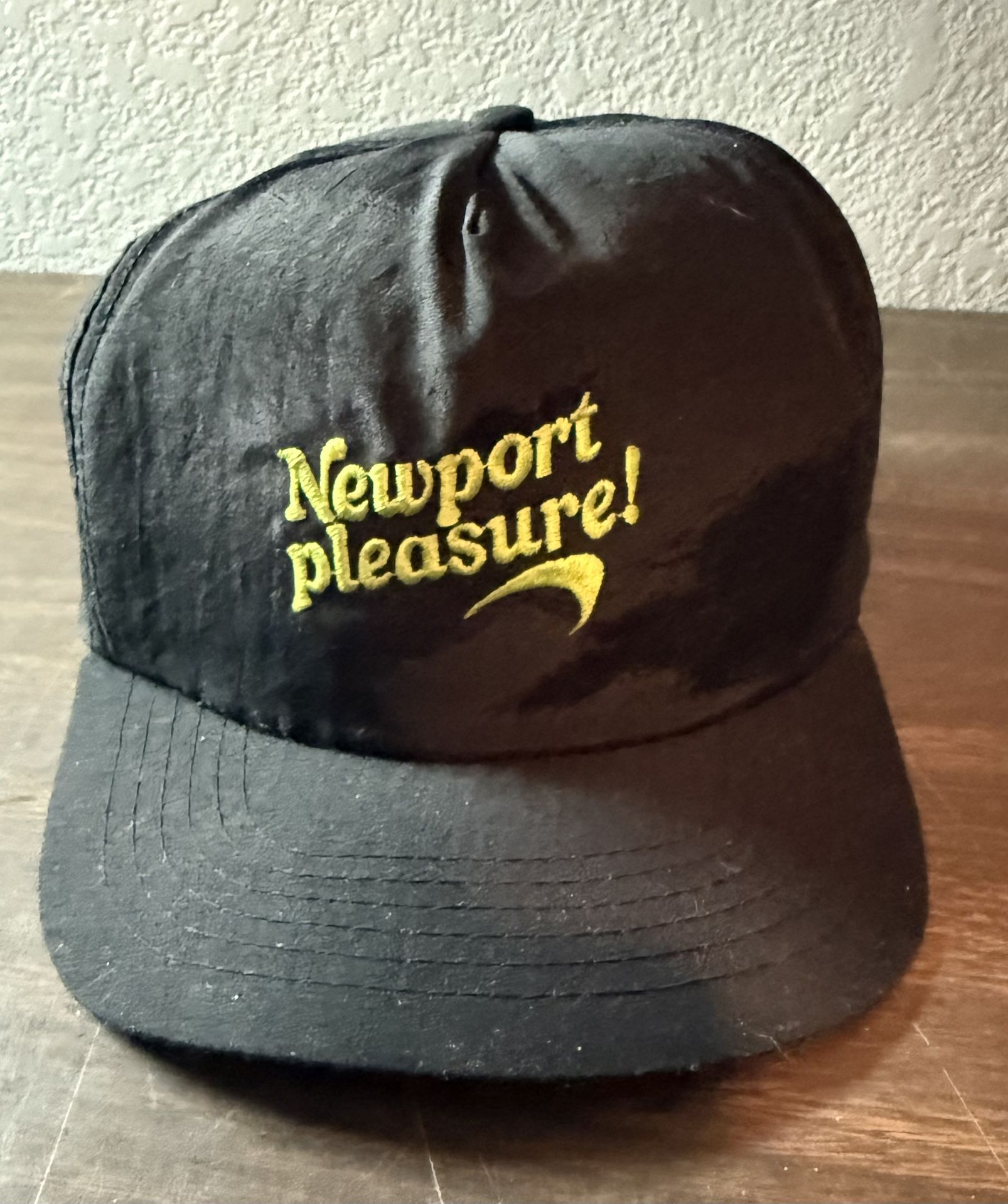 Vintage Newport Pleasure Cigarettes Snapback Hat Cap Rare 90s Deadstock Smoking