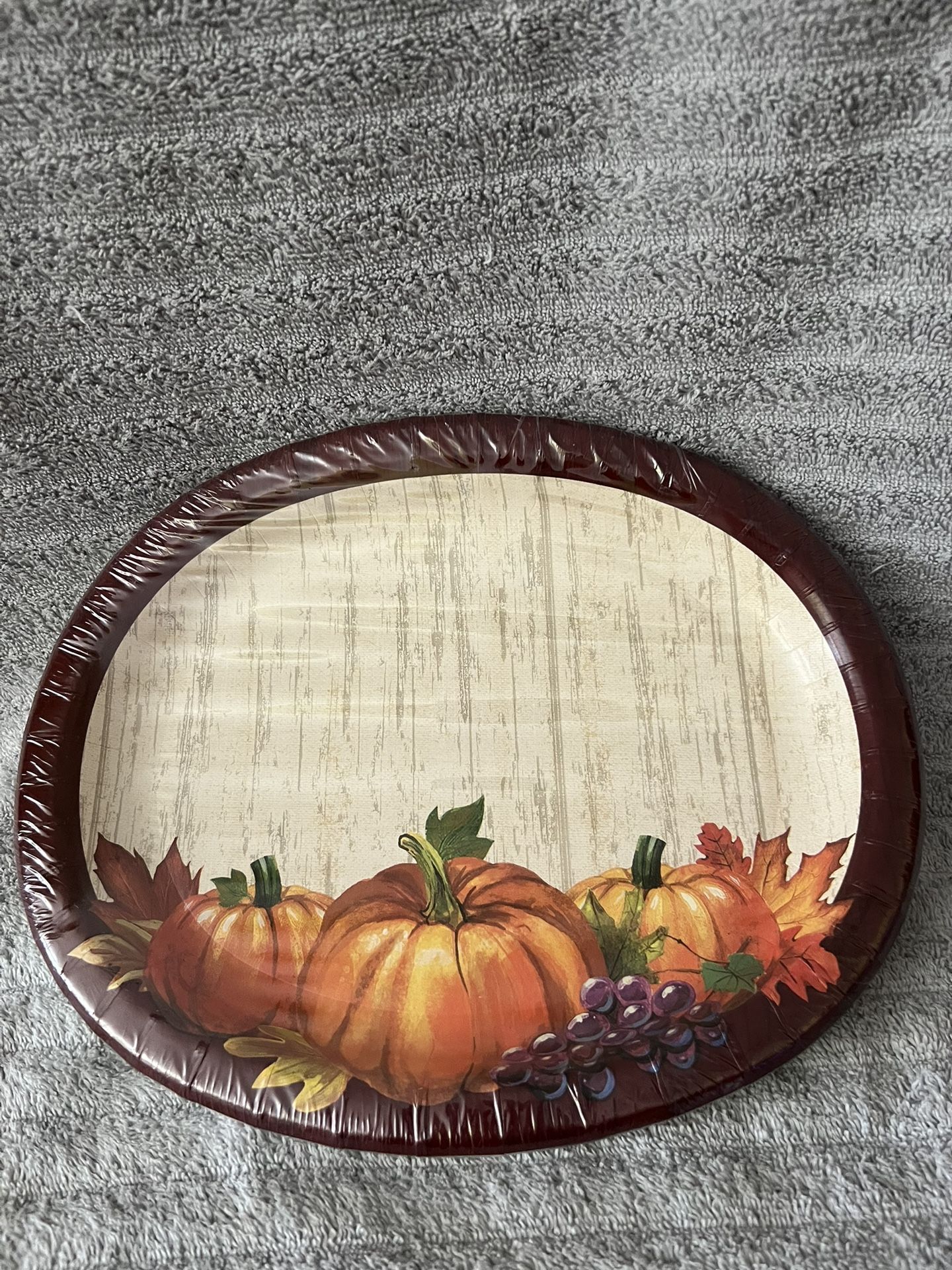Pumpkins Oval Paper Plates & Desert Paper Plates 