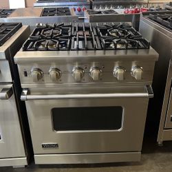 Viking 30”Wide All Gas Range Stove In Stainless Steel 
