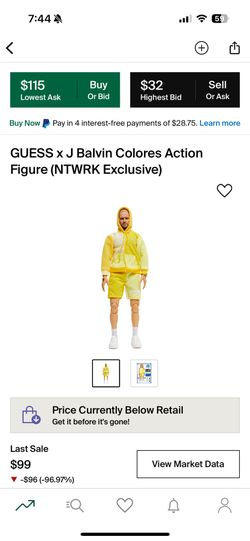 GUESS x J Balvin Colores Action Figure NTWRK Exclusive