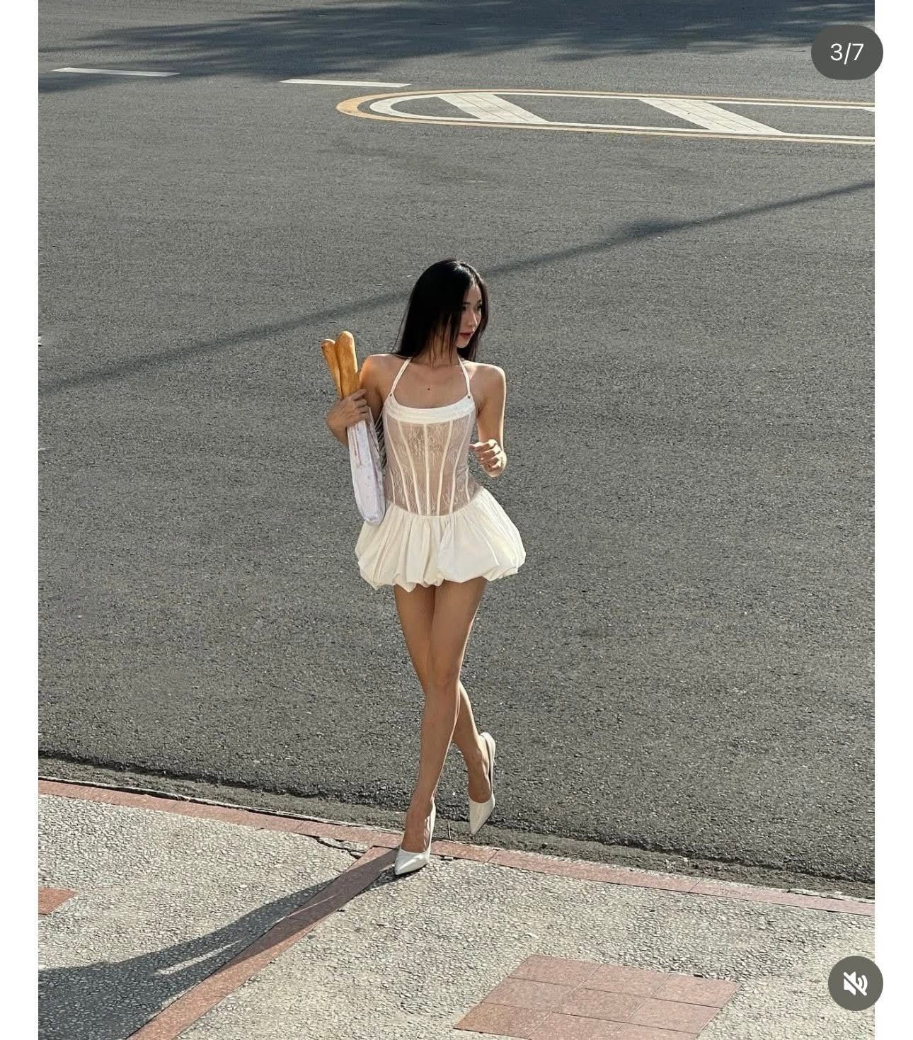 Elegant White Corset Dress