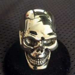 SILVER RING (((-SKELETON-))) Pure Silver[[[99.9]]