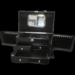 Wooden Black Jewelry Box Lightly Used