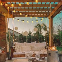 100ft Globe String Light with 32 LED Shattered Proof Bulbs + 2 Extra LED Bulbs