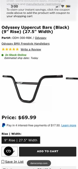 BMX handlebars 9” Odyssey