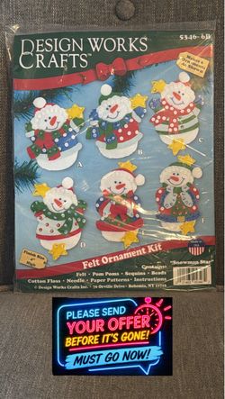 Design Works Crafts Snowman Star Felt Ornament Kit