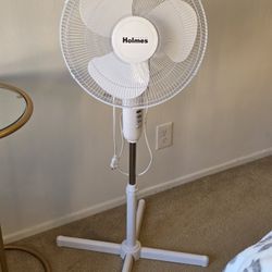 Holmes White Rotary Blade Oscillating Adjustable Fan 