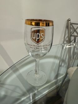 UPS circle of honor award wine glass