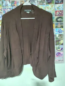 Jessica Howard Brown Open-Front Cardigan