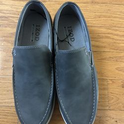 NWT IZOD Men's gray Slip-On Casual Loafers size 10