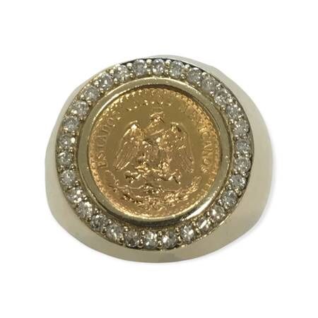 14K Yellow Gold Men's Diamond Ring .70 CTW 11.3 Grams Size 10 