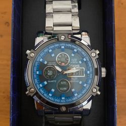Stauer Blue Stone Chronograph (Model 33208/33207)