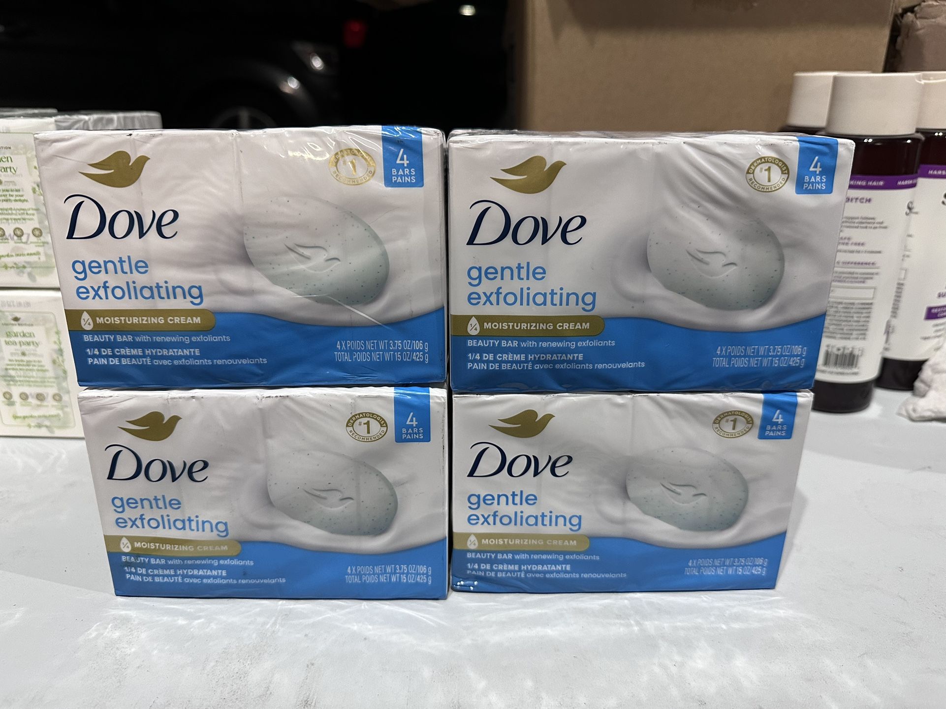Dove Beauty Gentle Exfoliating Beauty Bar Soap - 4pk - 3.75oz each