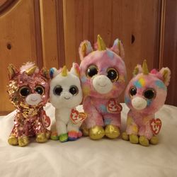 4 Unicorn Beanie Boos