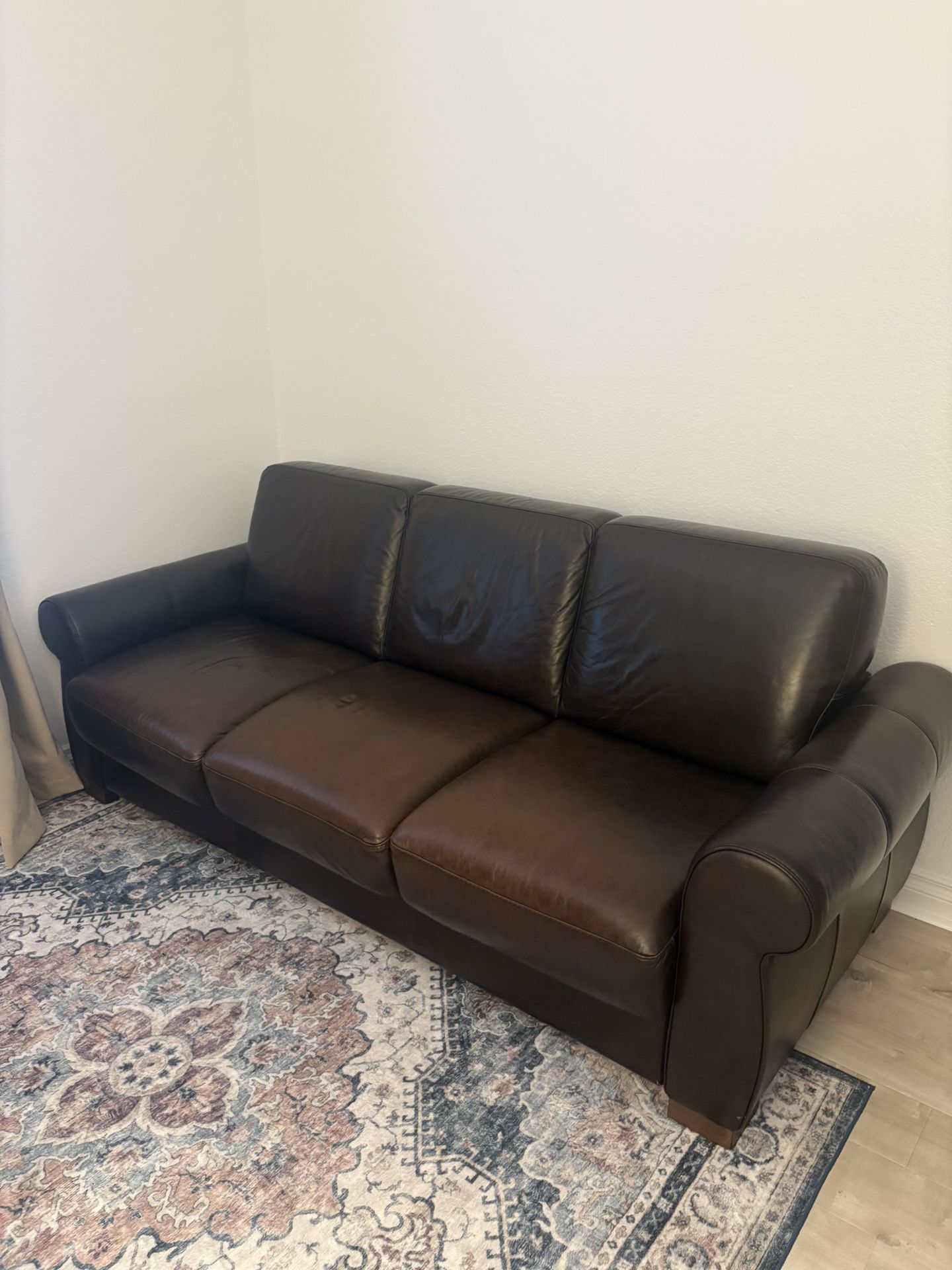 Comfortable Real Leather Sleeper Sofa!
