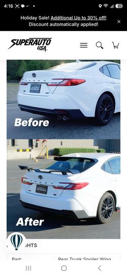 Brand New Toyota Camry Rear Spoiler – $169 – Factory Sealed