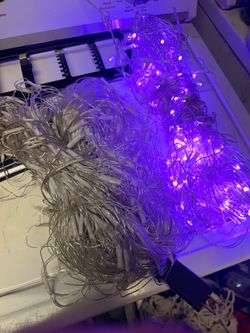 Purple LED string lights Halloween
