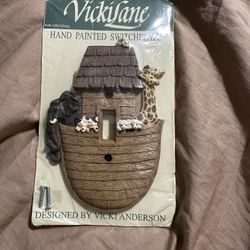Hand Painted Noah’s Ark Light Switch Cover 