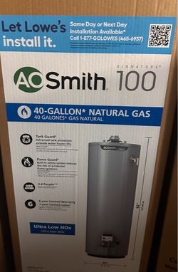 New AO Smith water heater