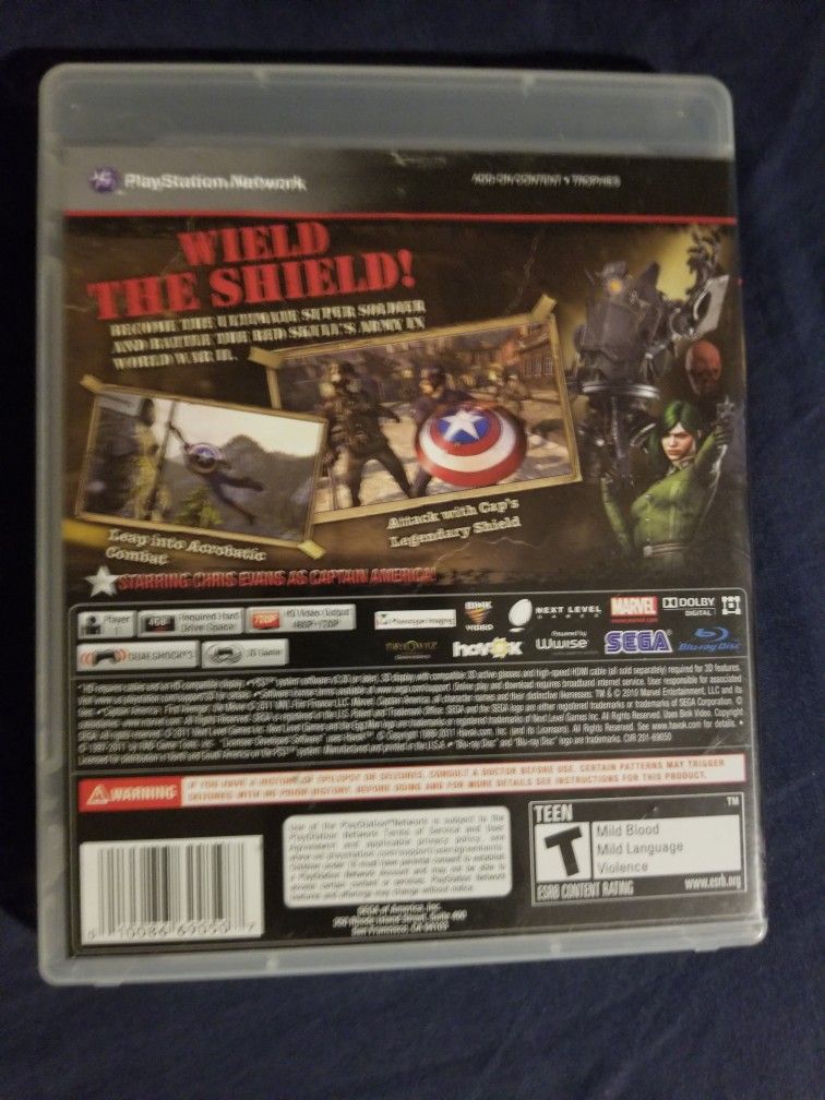 Captain America Super Soldier For Ps3