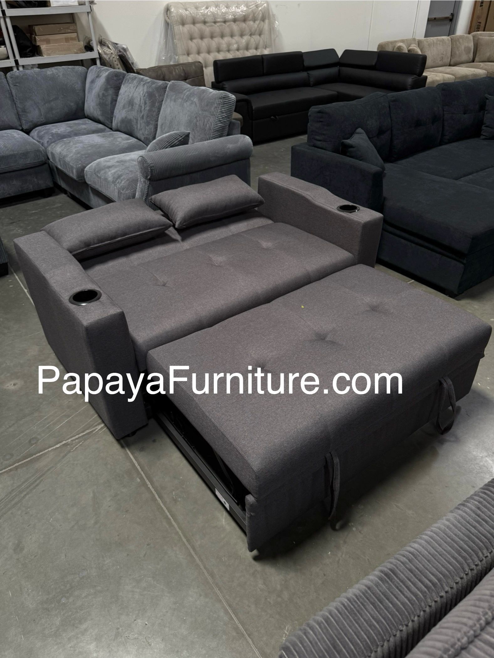 New! Great Deal! Pull-out Comfortable Adjustable Sofa Bed, Sleeper Sofa, Sofa Bed, Pull-out Bed Sofa, Sleeper Sofa Couch, Sofabed, Grey Sofa Bed, offi