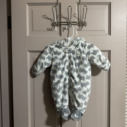 Just One You Made By Carter’s Winter Fleece Footed One Piece With Good Size Newborn 