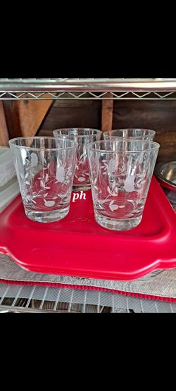 JUEGO DE 4 VASOS CORTOS PARA CÓCTEL PRINCESS HOUSE 🌷 ⚘️