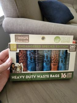 Endangered species edition waste bags