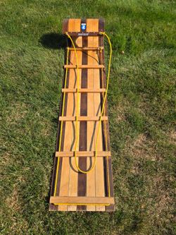 Original wooden toboggan
